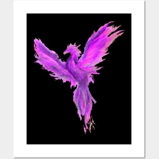 pink phoenix Posters and Art